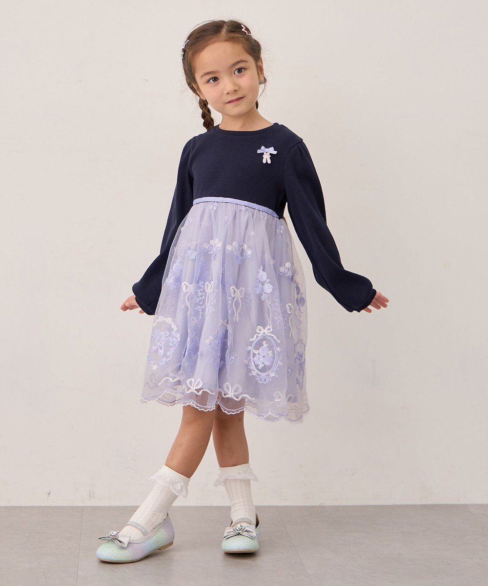 ANY KIDS キラキラリボンパンプス 