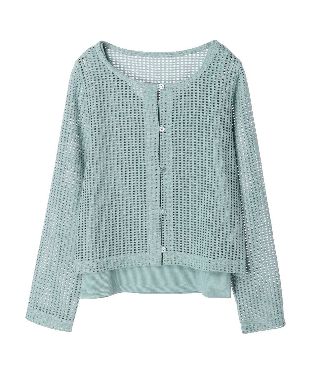 earth music&ecology ＳＥＴ２点メッシュカーディガン＋インナー 