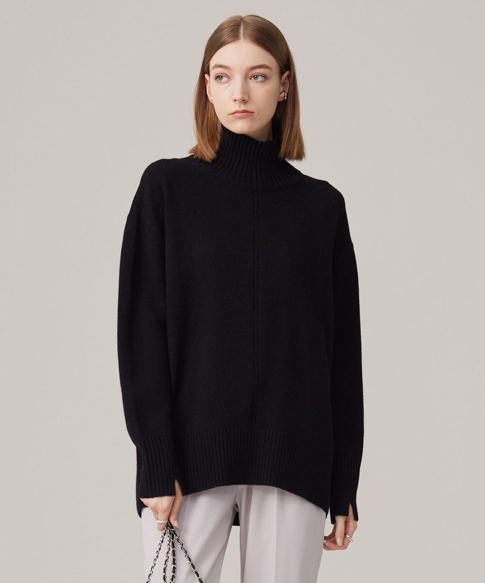 ICB 【洗える】ソフトカシミヤミックス ハイネックニット 