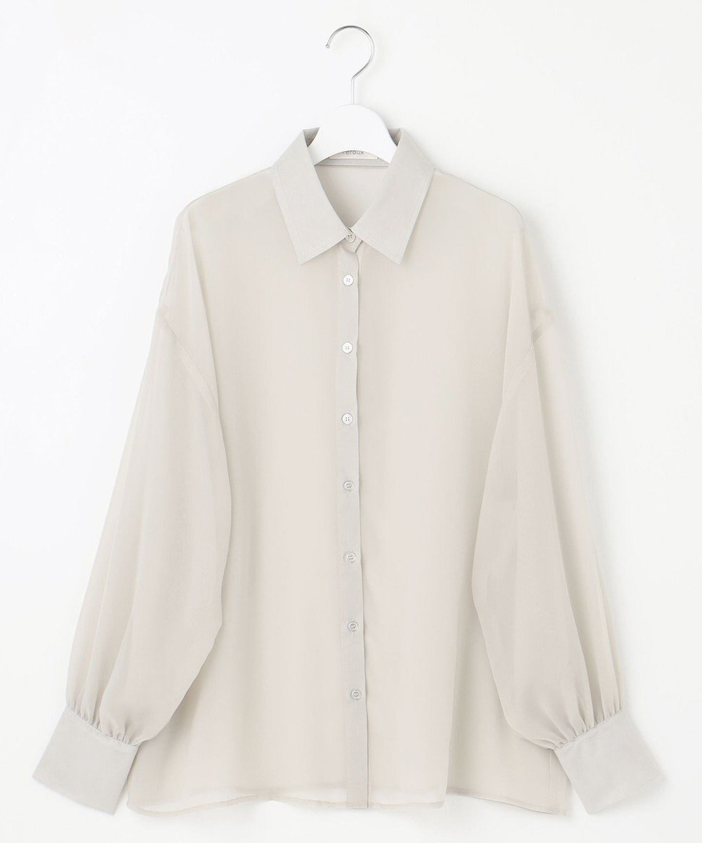 Feroux 【洗える】ベーシックシアー シャツ 