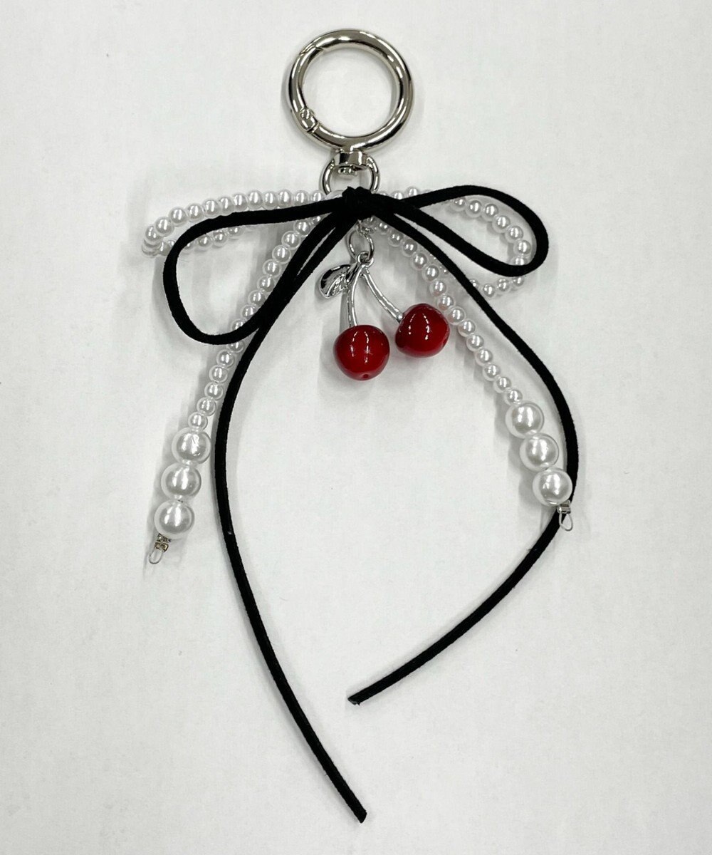 WEGO チェリーリボンビーズキーホルダー 