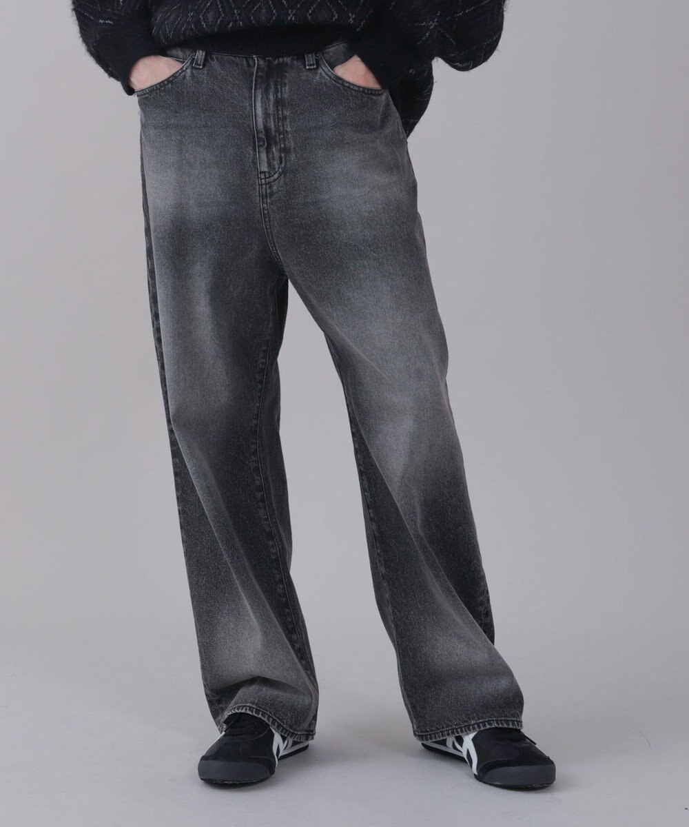 WEGO 【ユニセックス着用ITEM/SMLサイズ展開/ウエスト調整可】バギーデニムパンツ 