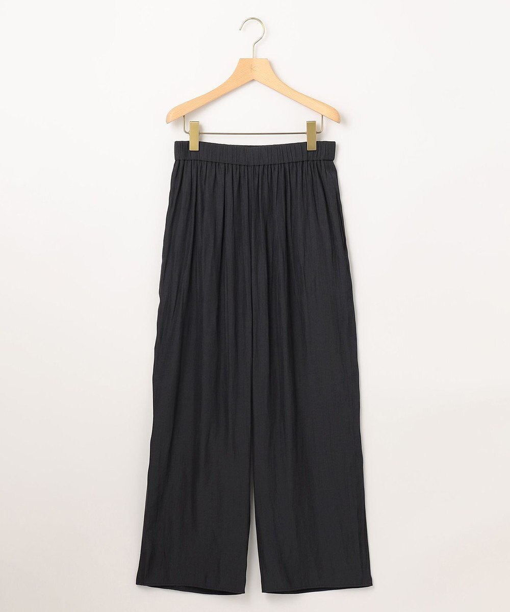 組曲 【洗える】ギャザーライトデシン パンツ ロング丈 