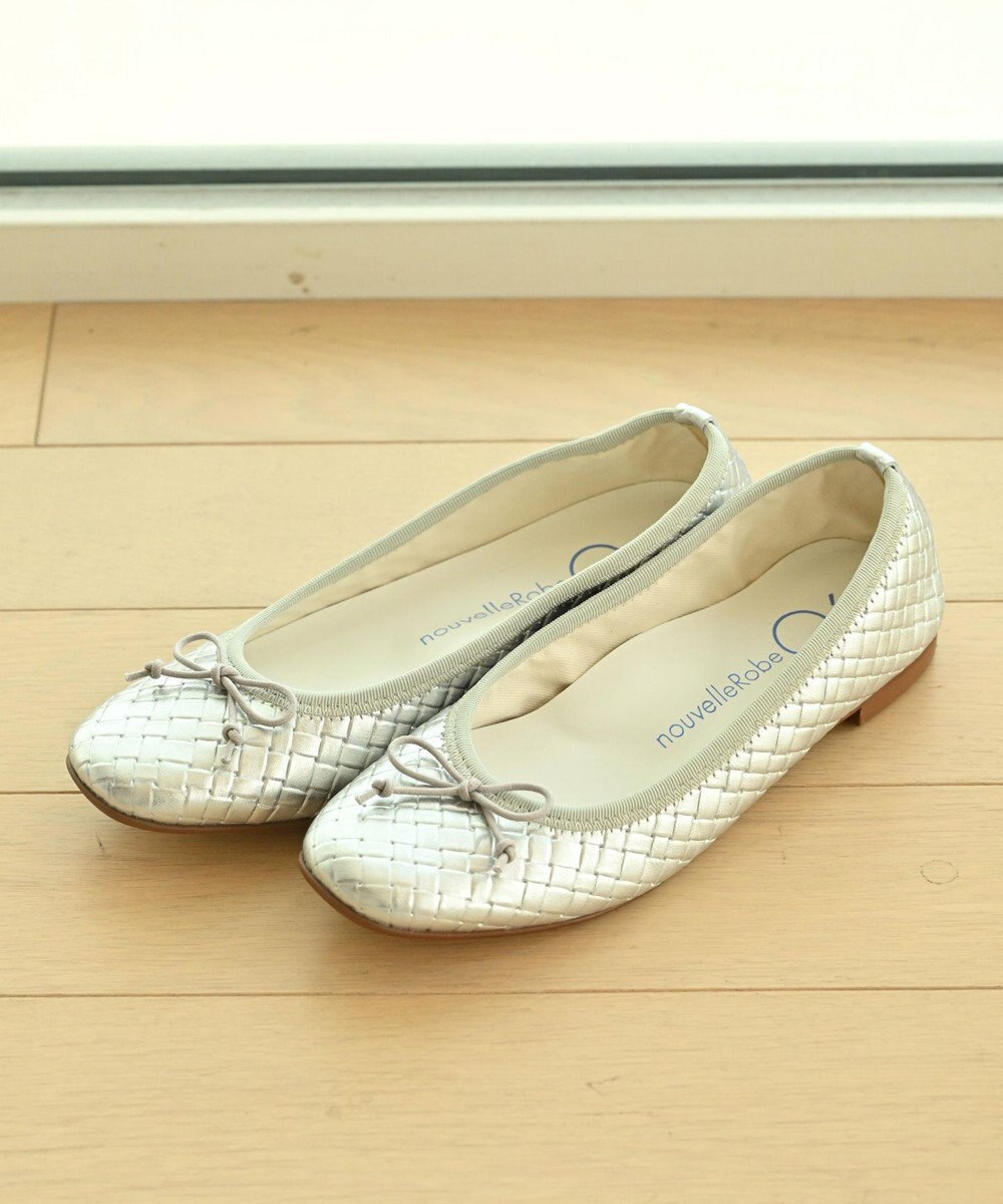 nouvelleRobe Oū 【本革・高反発】Square スクエアトゥ メッシュバレエシューズ 