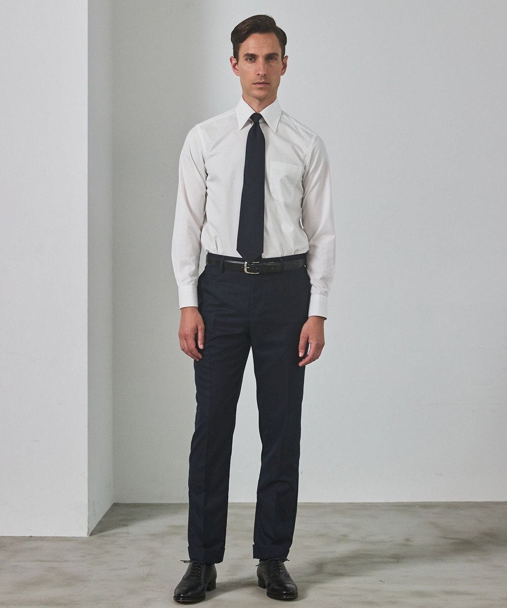 GOTAIRIKU 【形態安定】PREMIUMPLEATS_レギュラーカラー 通年ドレスシャツ_ホワイト(25年春夏モデル) 