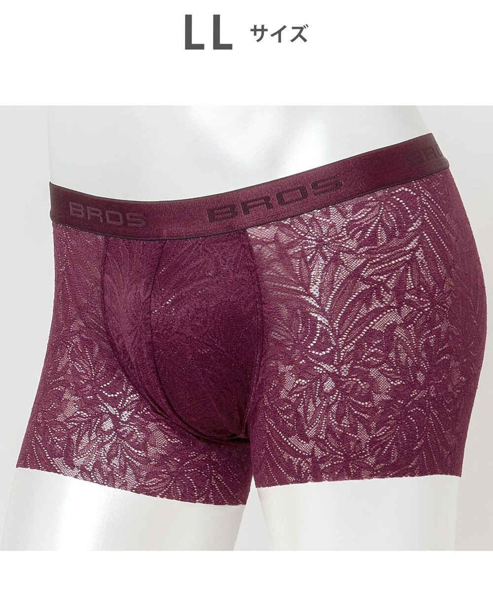 WACOAL MEN ボクサーパンツ【レースボクサー】フロント快適グラマラス 通気性 フリーなカッティング(裾部分) 前閉じ レース 下着 GT3341 /ブロス バイ ワコールメン 