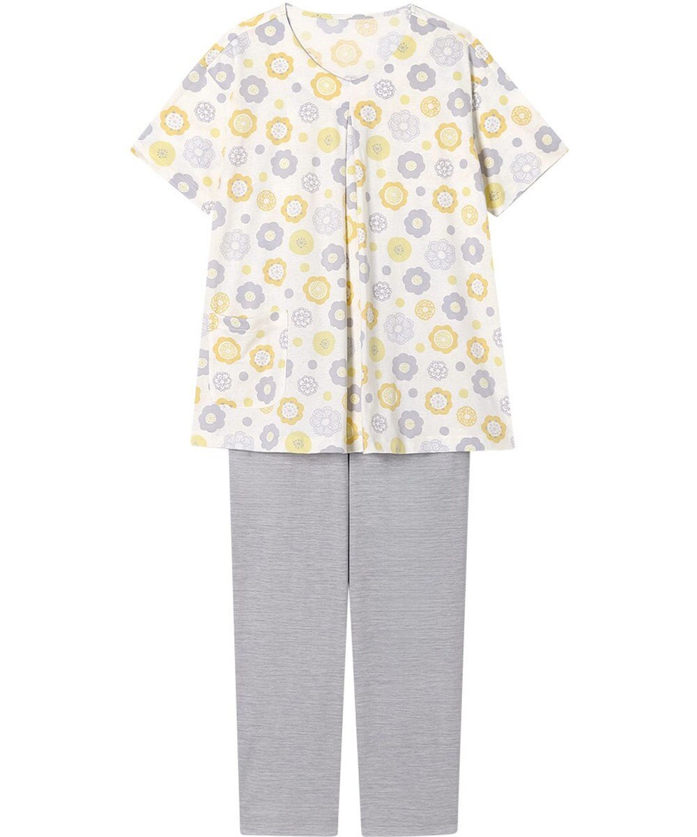 Wing パジャマ 綿100%(本体) 天竺素材 5分袖 半袖 長ズボン レディース EP8045 ウイング／ワコール 