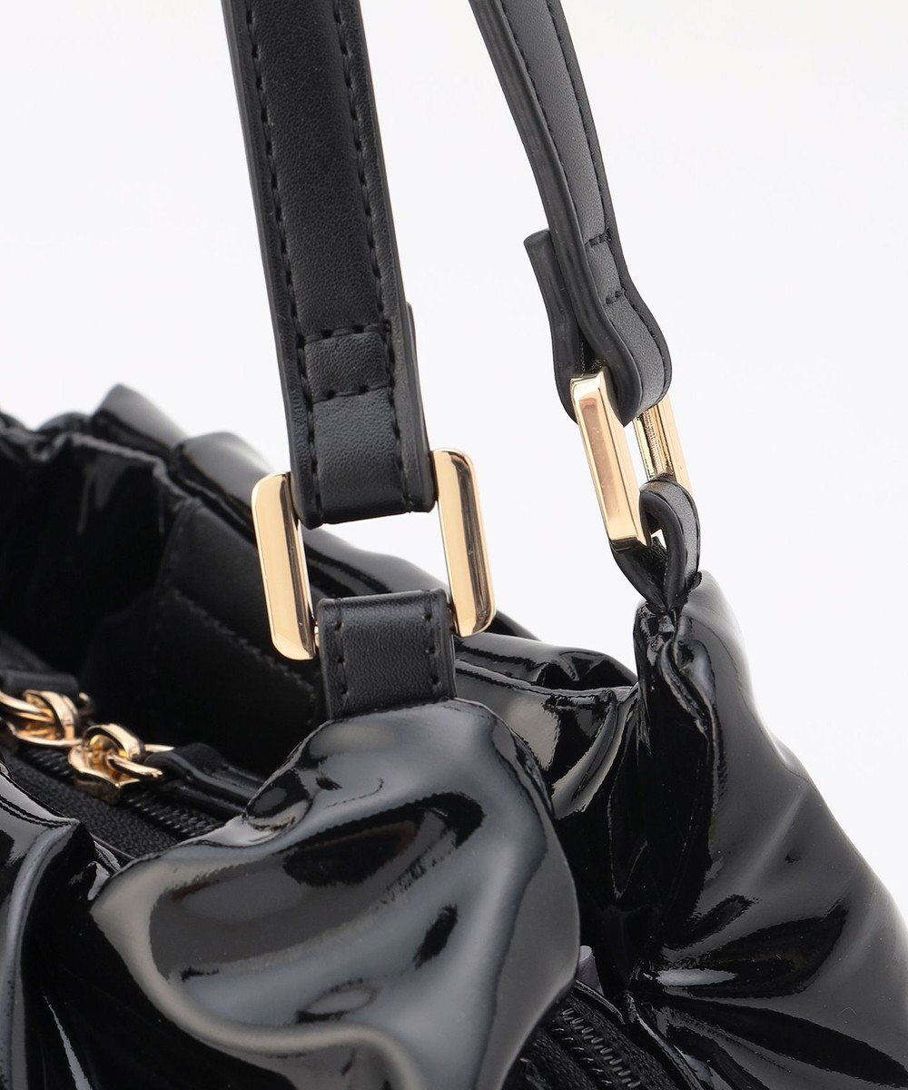 LA BAGAGERIE ソフトエナメル2WAYハンドバッグ Sサイズ 