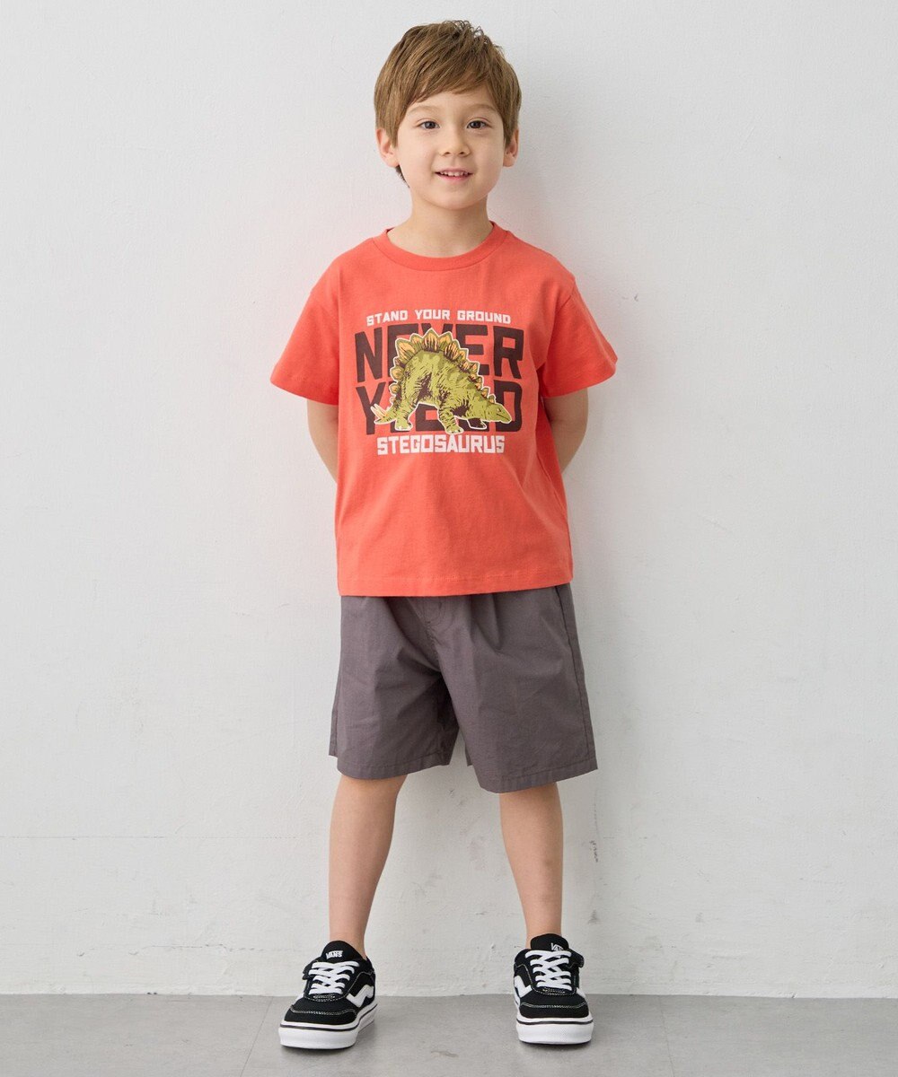 ANY KIDS 【洗濯機可能】恐竜プリント 半袖Tシャツ 
