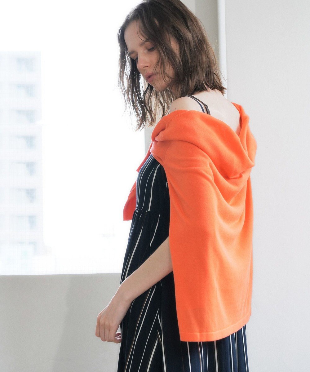 YECCA VECCA ハイゲージミドル丈Vネックカーディガン 