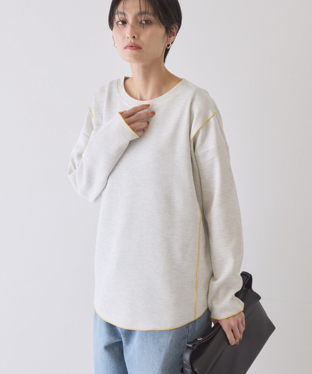 AMERICAN HOLIC 【WEB限定】ワッフル配色メロープルオーバー 