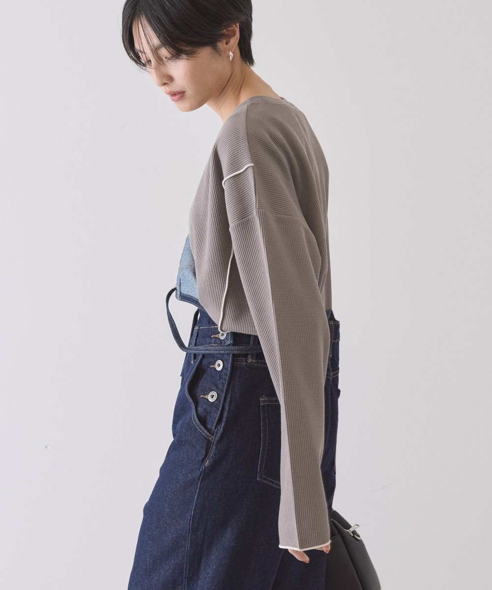 AMERICAN HOLIC 【WEB限定】ワッフル配色メロープルオーバー 