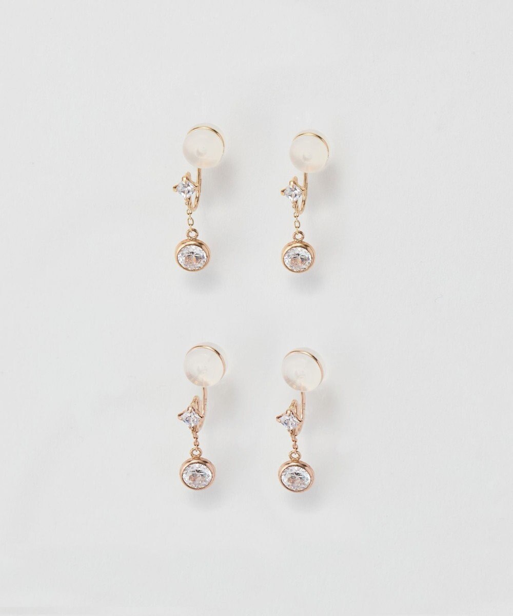 Phoebe 【K10】ティアーズビジューイヤリング　ローズゴールド 