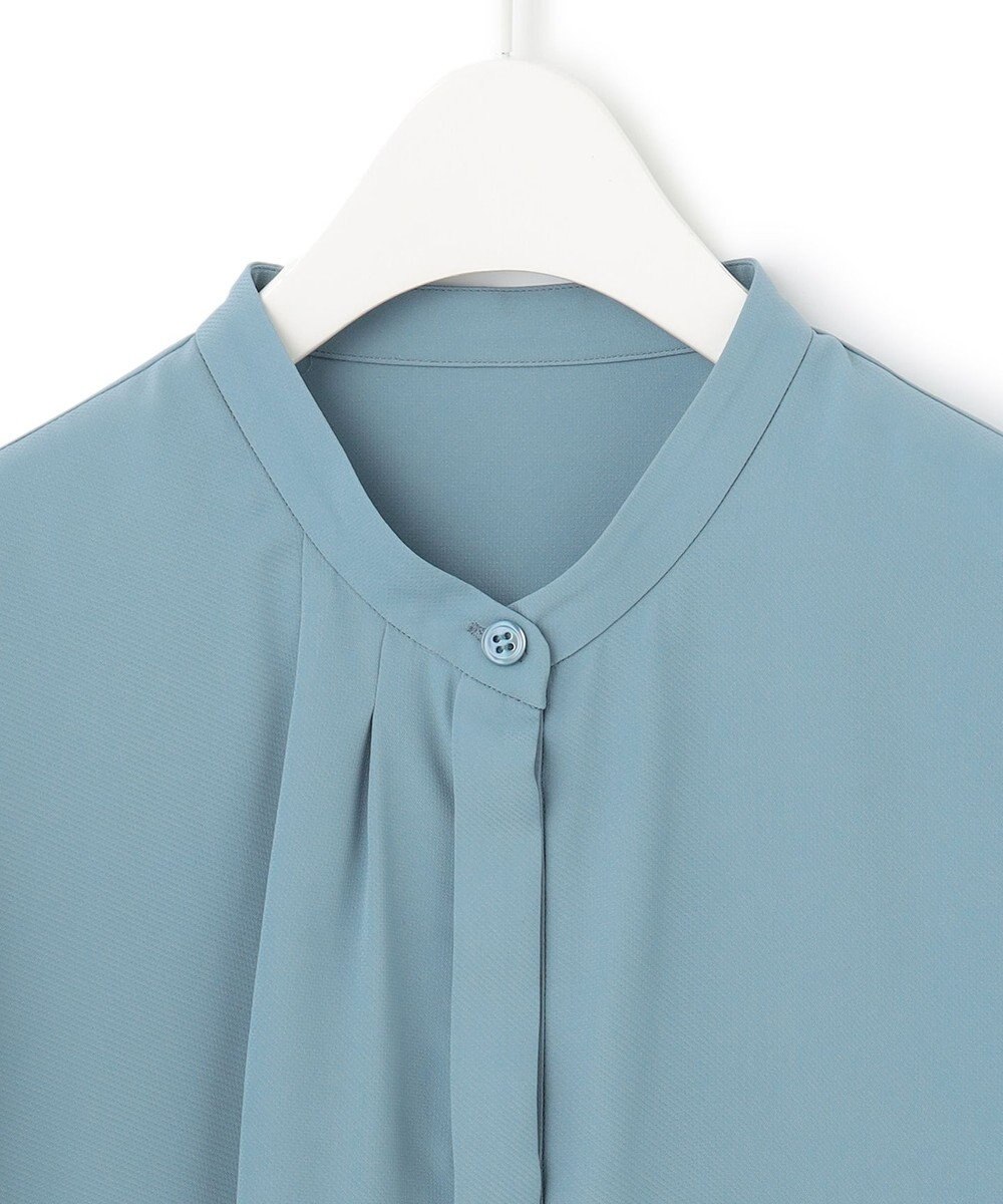 ICB 【洗える・UVケア】BackSatinAmunzen ラッフルデザインブラウス 