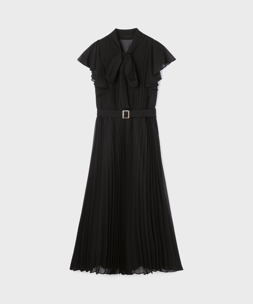 GRACE CONTINENTAL ボウタイプリーツドレス 