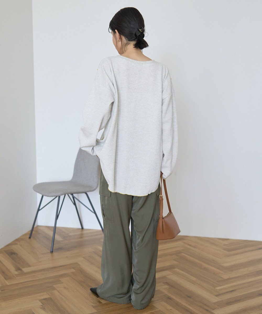 AMERICAN HOLIC 【WEB限定】ワッフル配色メロープルオーバー 