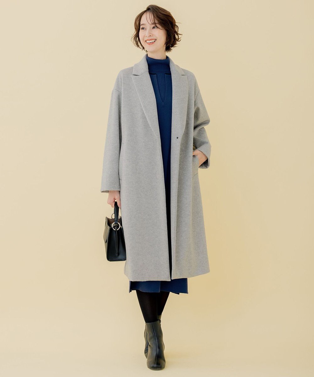 自由区 L 【WEB限定】ブラッシュドビーバー チェスターコート 