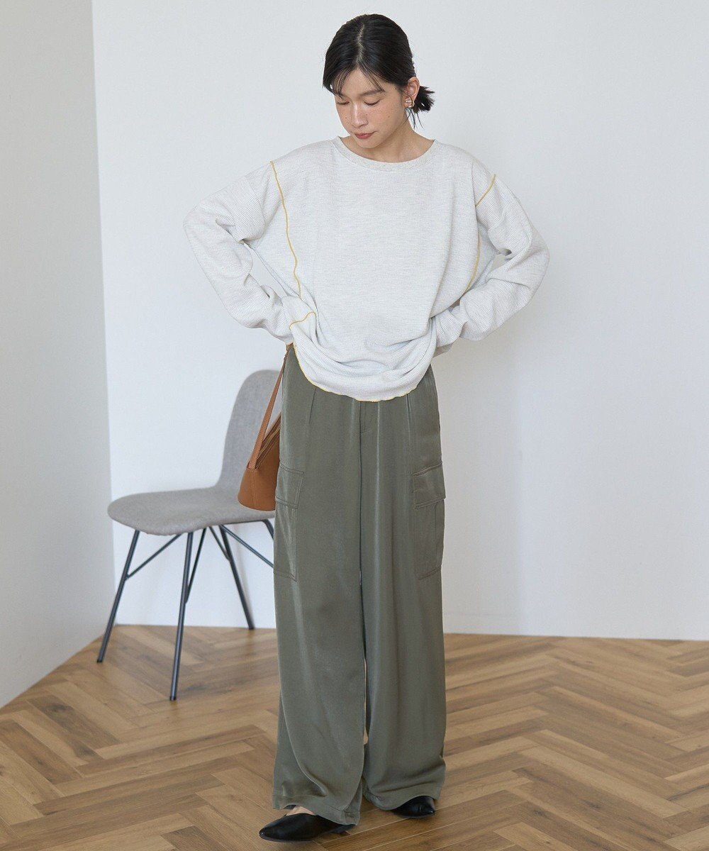 AMERICAN HOLIC 【WEB限定】ワッフル配色メロープルオーバー 