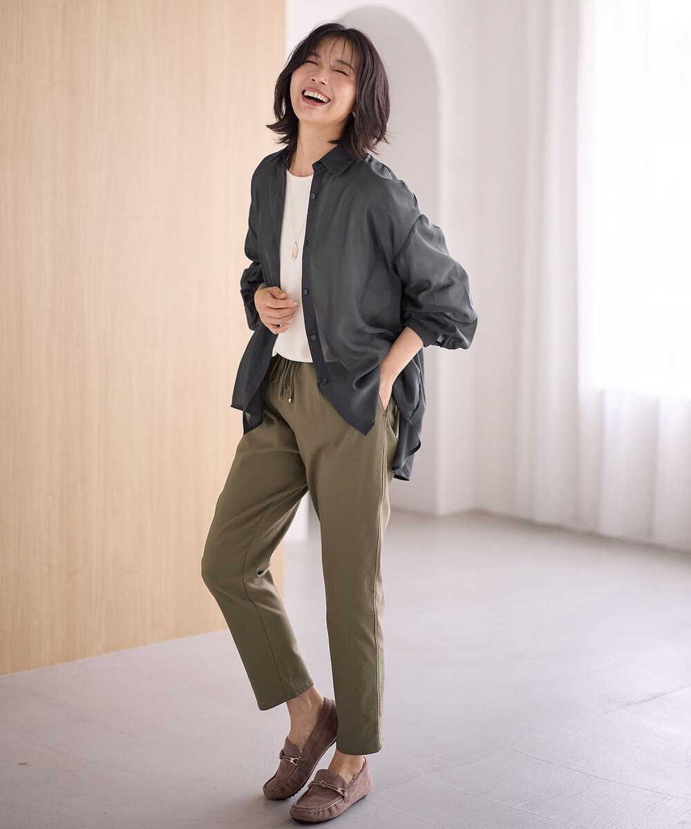 ANY L 【洗濯機可】シアーシャツ 