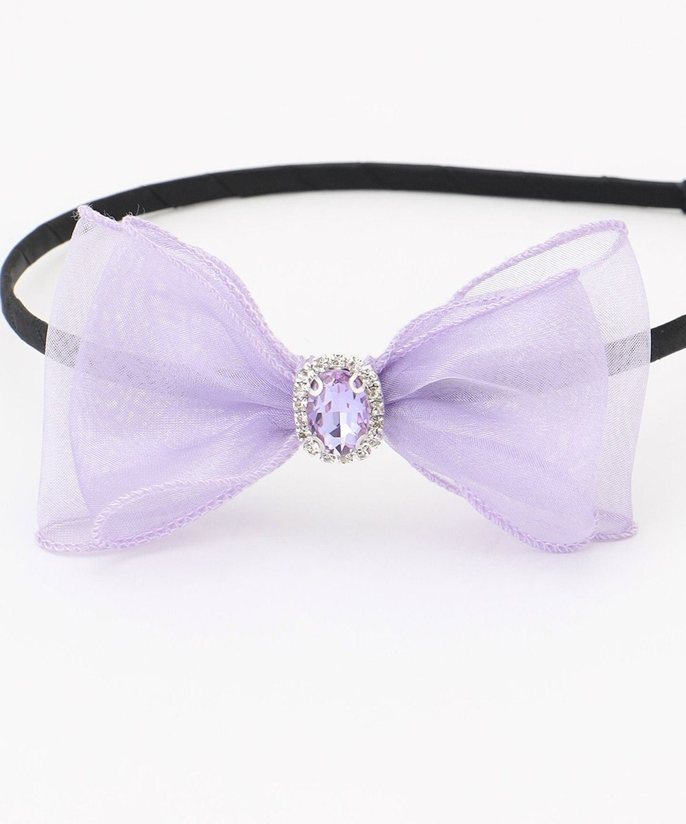 ANY KIDS リボン×ビジューカチューシャ 