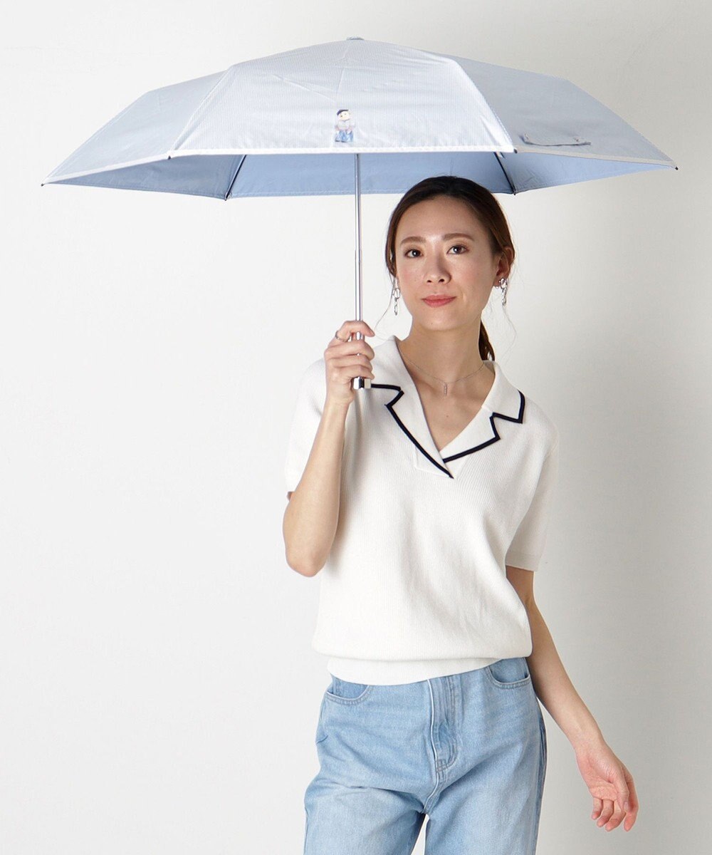 MOONBAT 【WEB限定】 POLO RALPH LAUREN（ポロ ラルフローレン） 晴雨兼用日傘 ワンポイントポロベア プリント 折りたたみ傘 ポーチタイプ 1級遮光/遮熱/遮光 