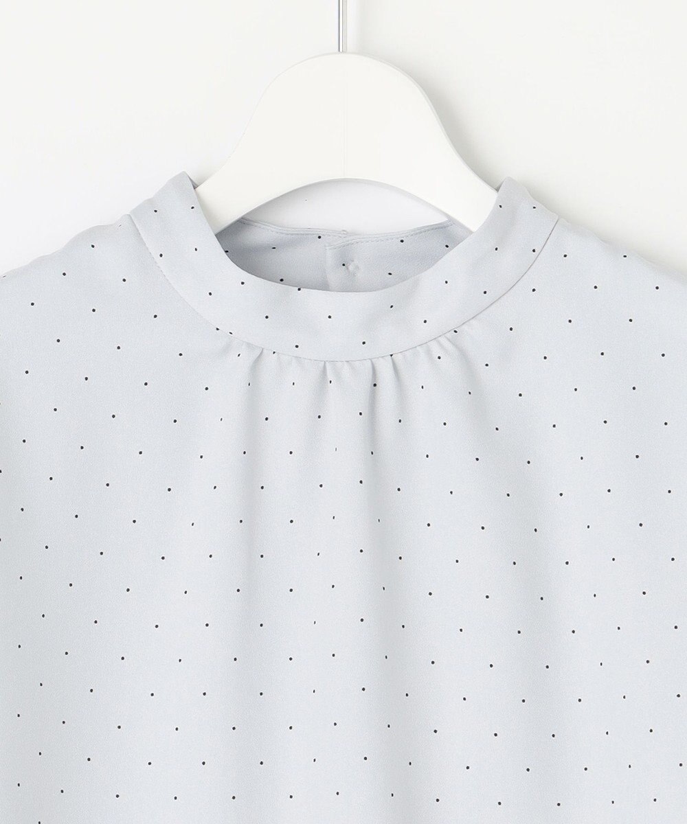 J.PRESS LADIES 【洗える・吸水速乾】 ライトアムンゼンドットPT リボン ブラウス 