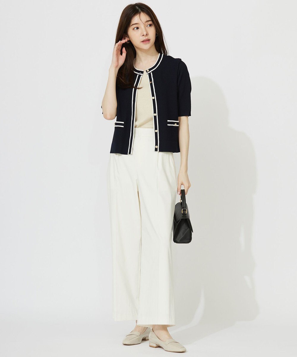 ANY SIS 【UVカット・洗える】リンクスバイカラー カーディガン 