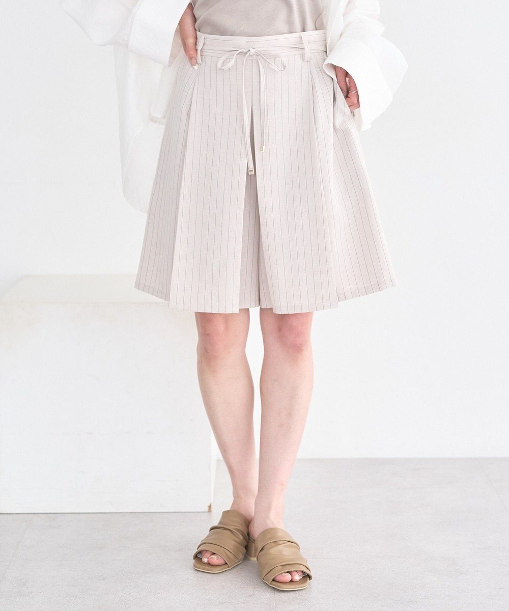 earth music&ecology 【セットアップ対応】ウエストリボンバミューダパンツ 