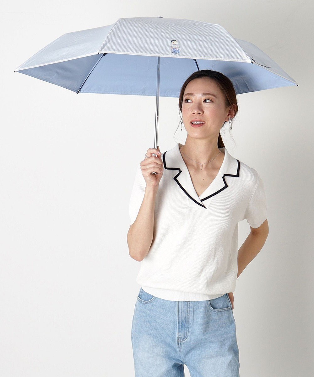 MOONBAT 【WEB限定】 POLO RALPH LAUREN（ポロ ラルフローレン） 晴雨兼用日傘 ワンポイントポロベア プリント 折りたたみ傘 ポーチタイプ 1級遮光/遮熱/遮光 