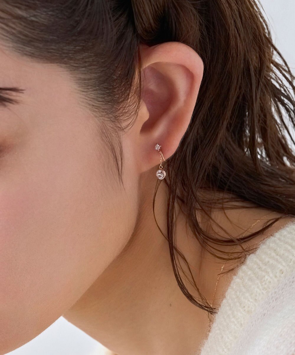 Phoebe 【K10】ティアーズビジューイヤリング　ローズゴールド 