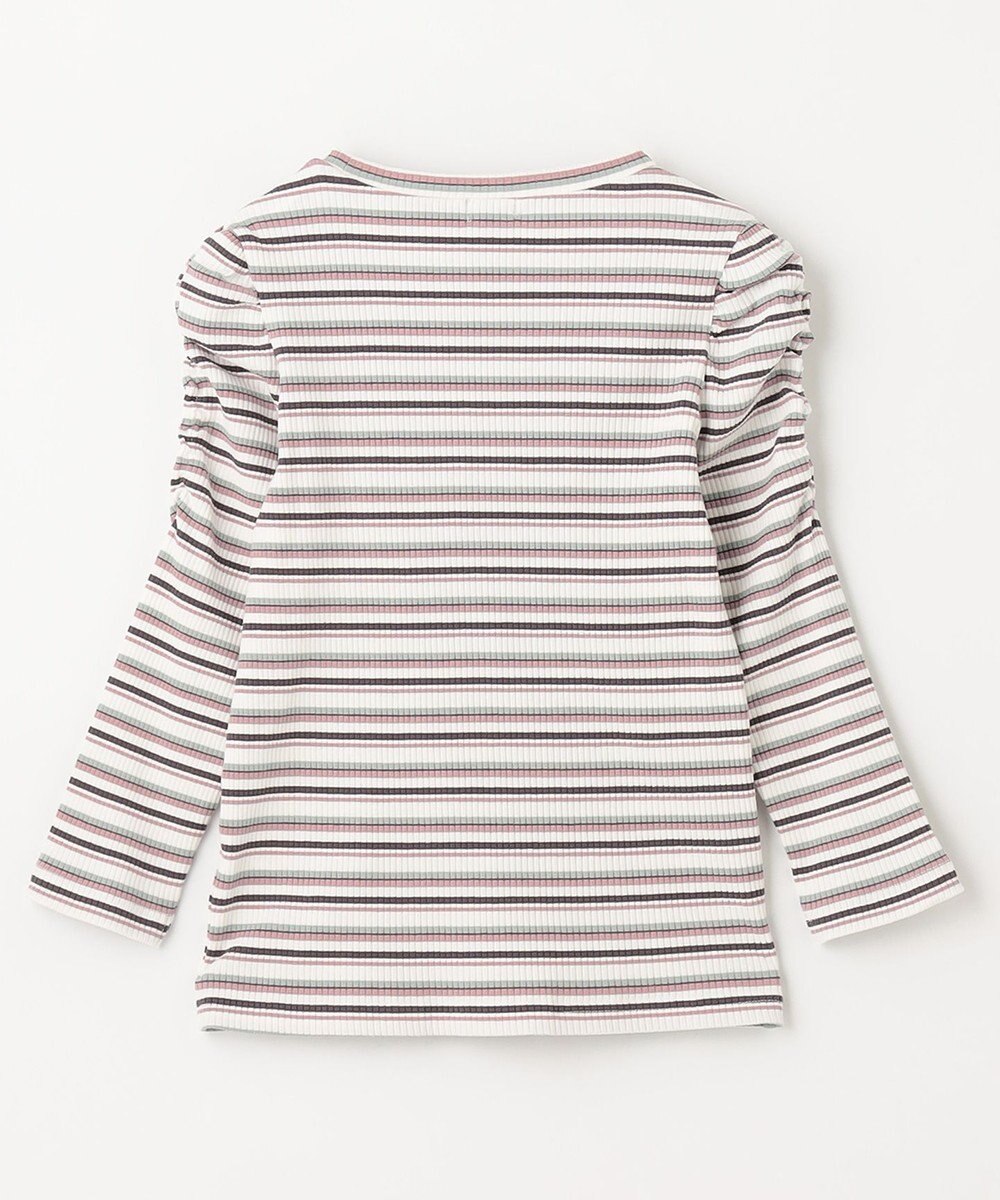 ANY KIDS 七分袖 テレコボーダー Tシャツ 