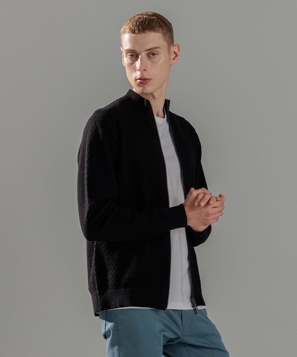 JOSEPH HOMME 【イージーケア】 ヴィスコースリンクス　ジップアップカーディガン 