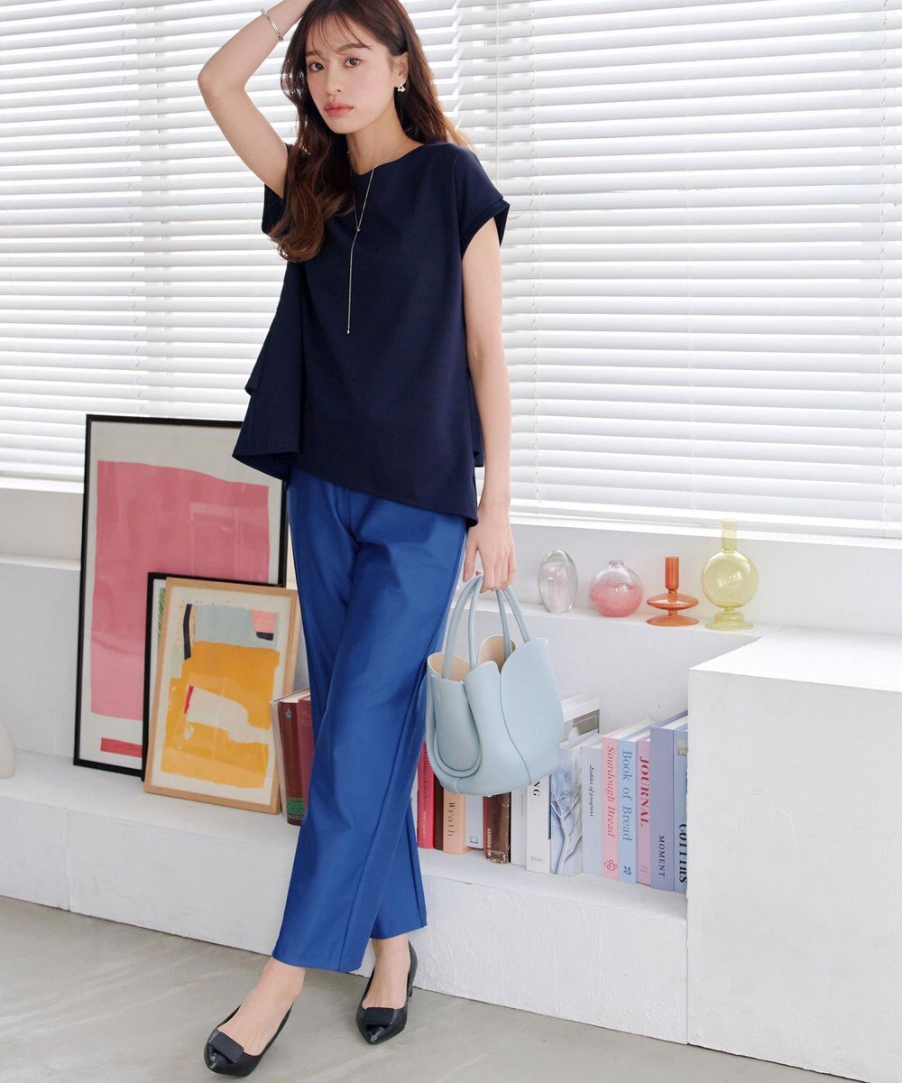 Tiaclasse 【日本製・新色追加・洗える・ストレッチ】エアシルキーワイドパンツ 