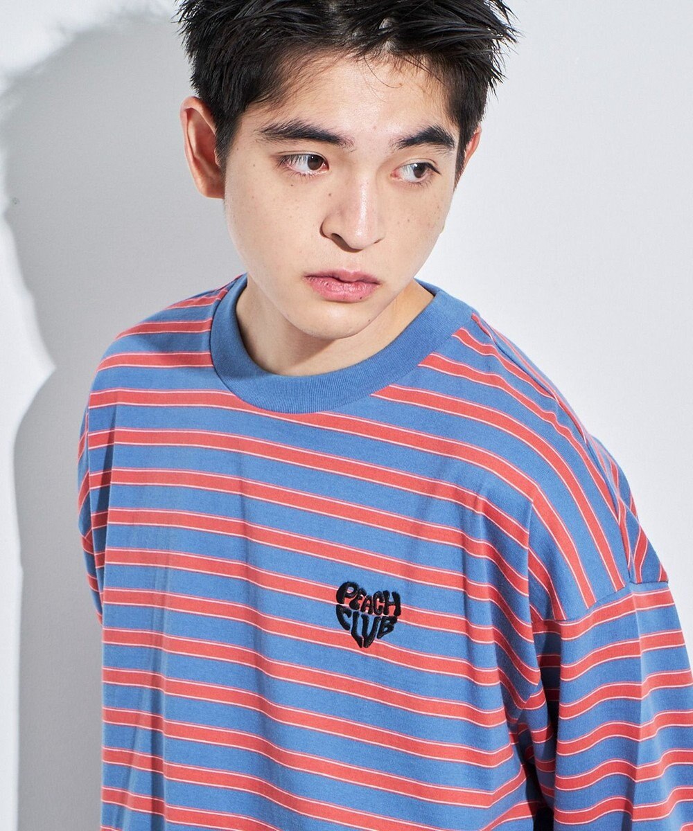 WEGO 【MLサイズ展開】ボーダーワンポイントT（LS） 