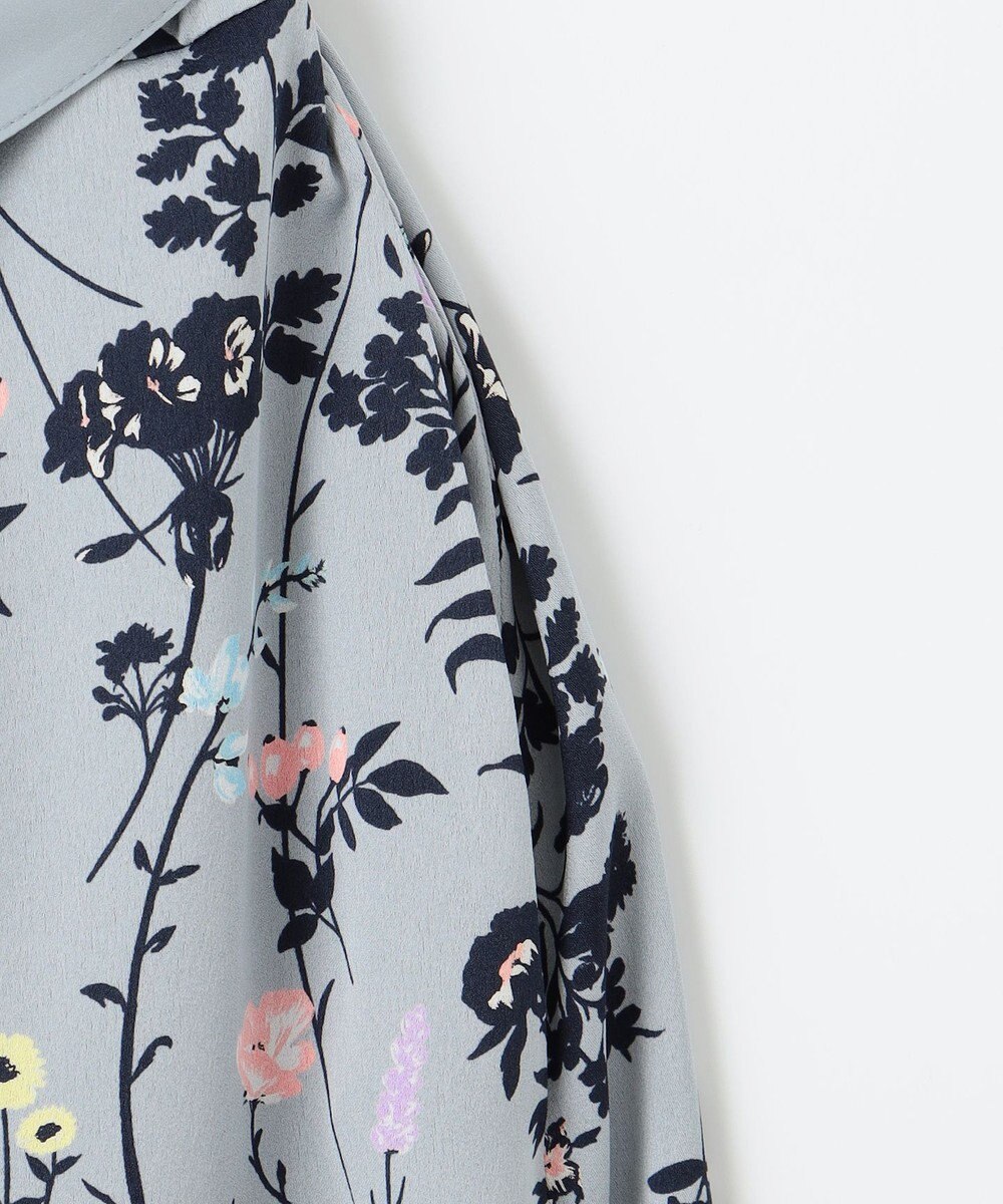 自由区 S 【WEB&一部店舗限定】ハーバルフロープリント8分袖 ワンピース 