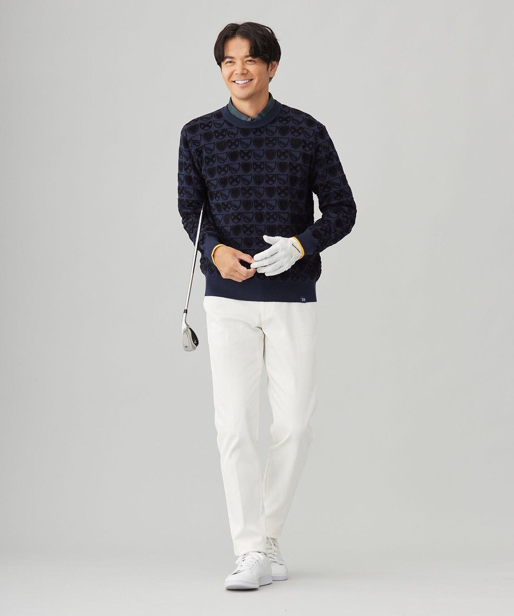 23区GOLF 【MEN】エンブレムジャカードセーター 