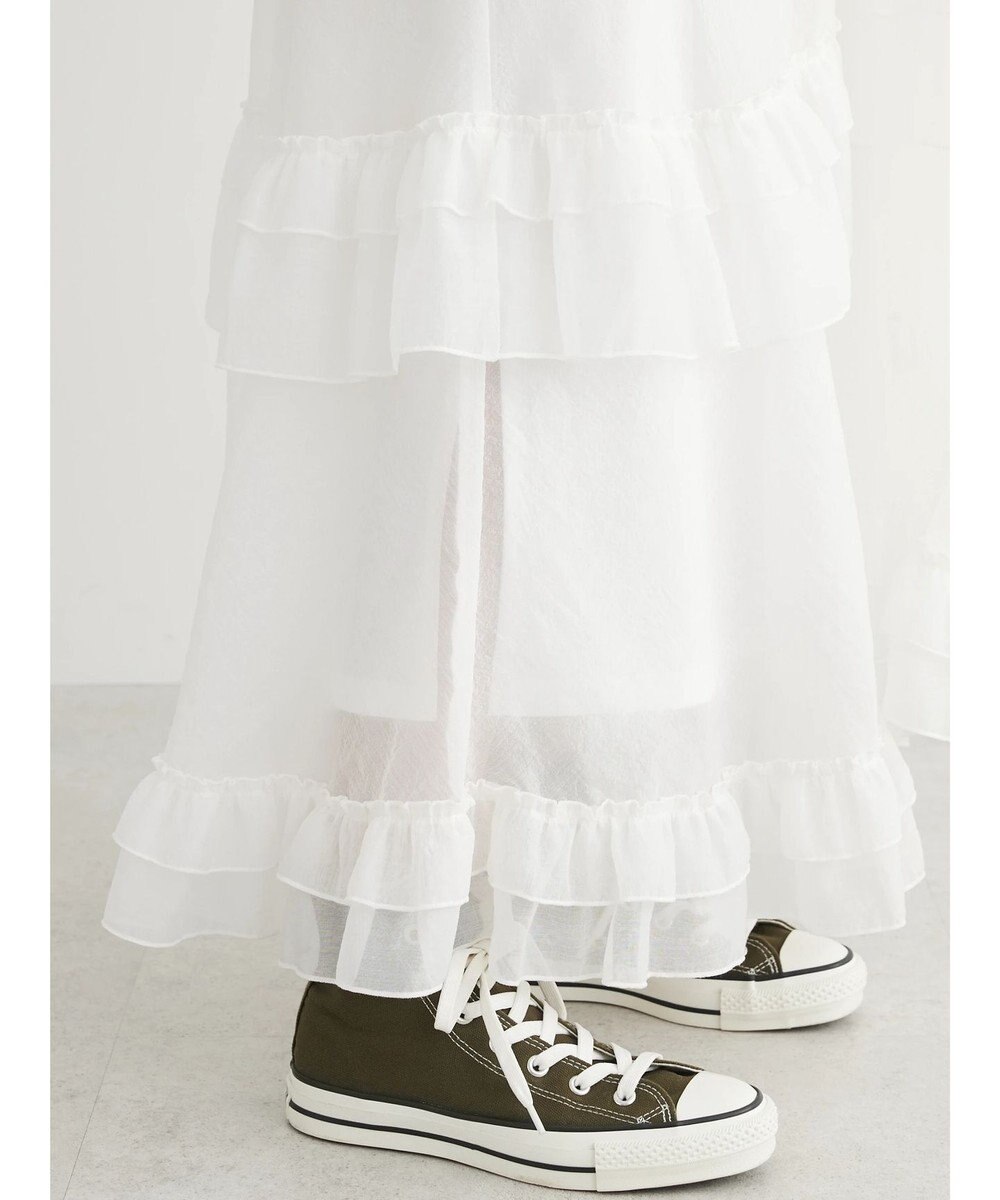 Green Parks ・ＥＬＥＮＣＡＲＥ　ＤＵＥ　シアーフリルティアードスカート 