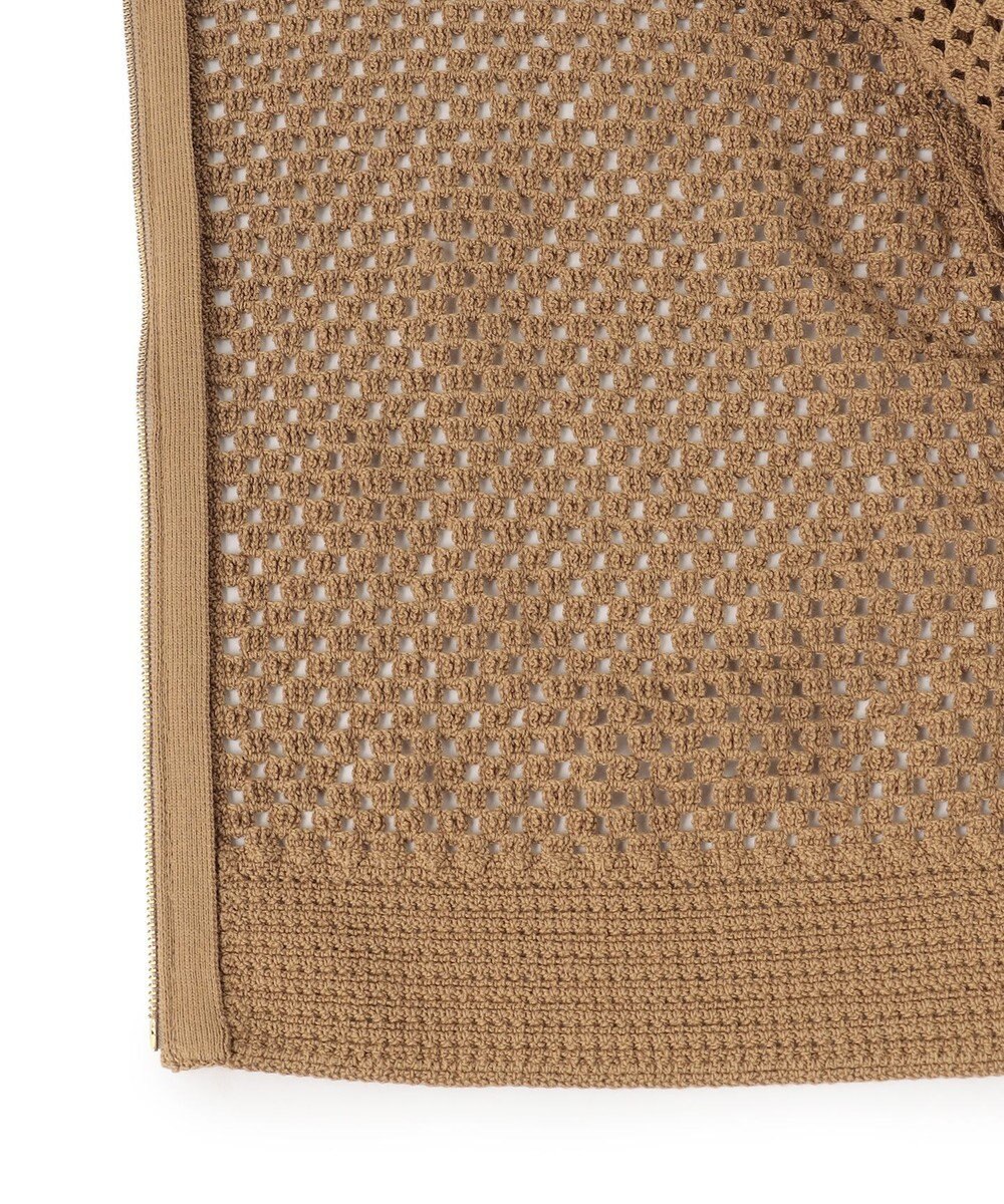 UNFILO クロシェレースニット ZIPカーディガン 