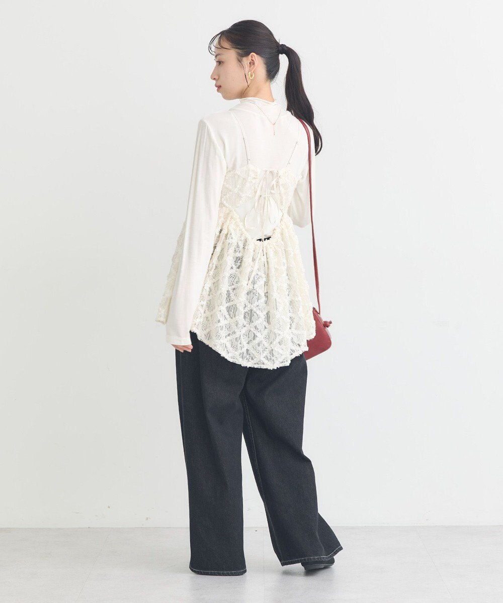 earth music&ecology 【予約】フリンジレースキャミビスチェ 