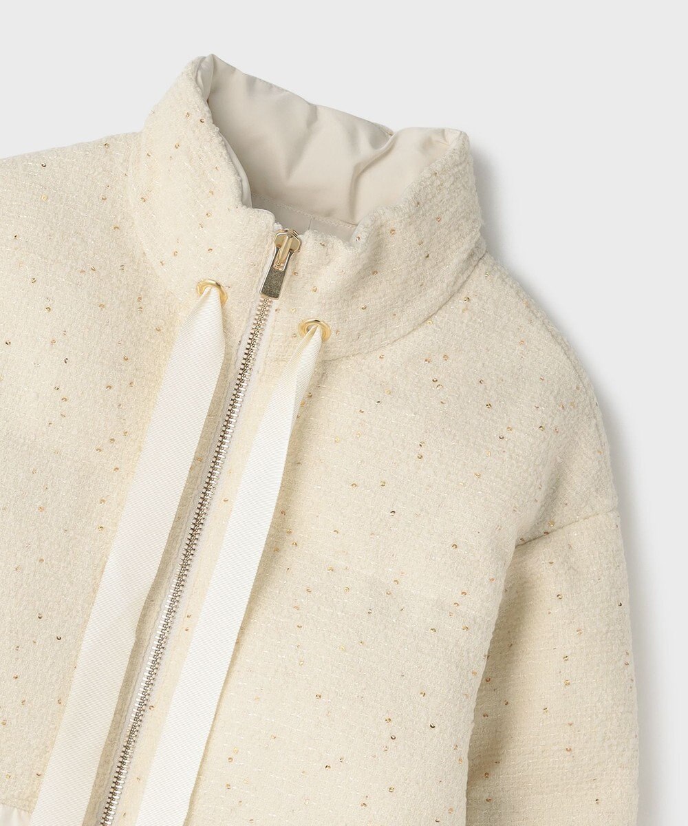 GRACE CONTINENTAL ツイードコンビパフィーブルゾン 