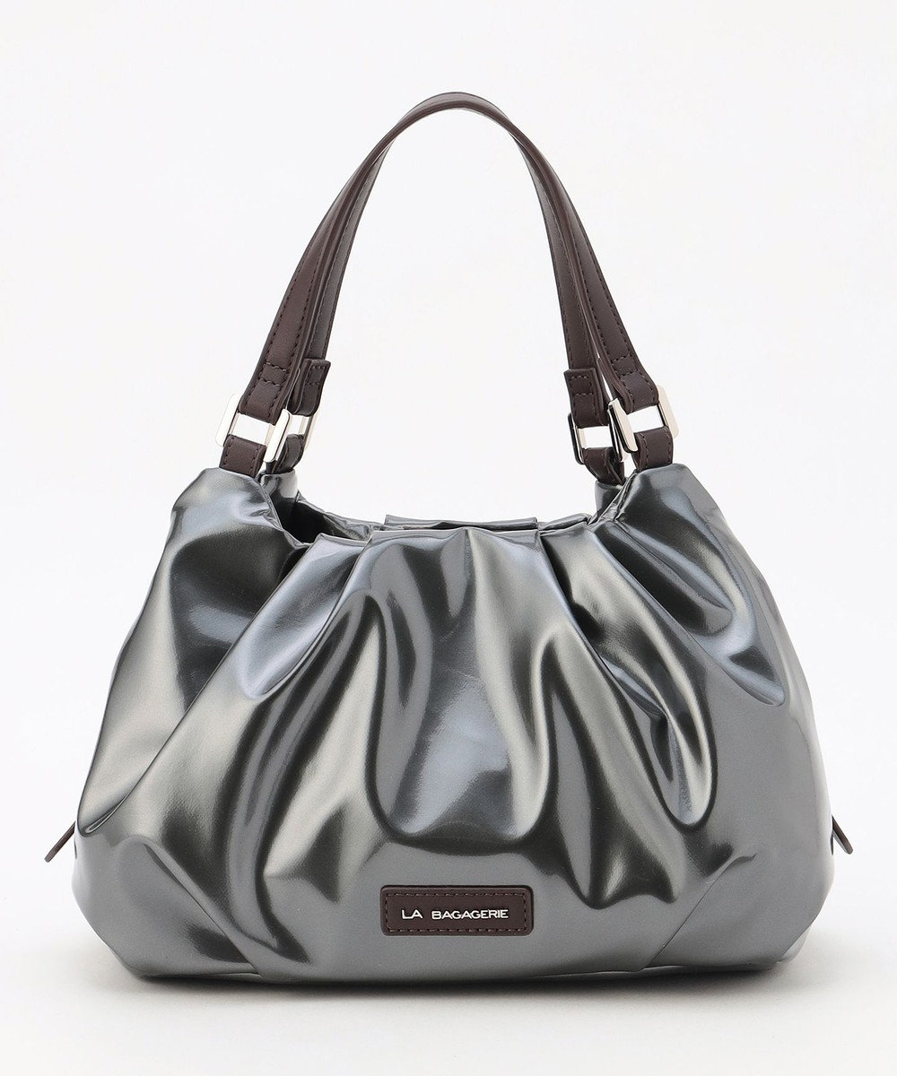 LA BAGAGERIE ソフトエナメル2WAYハンドバッグ Sサイズ 