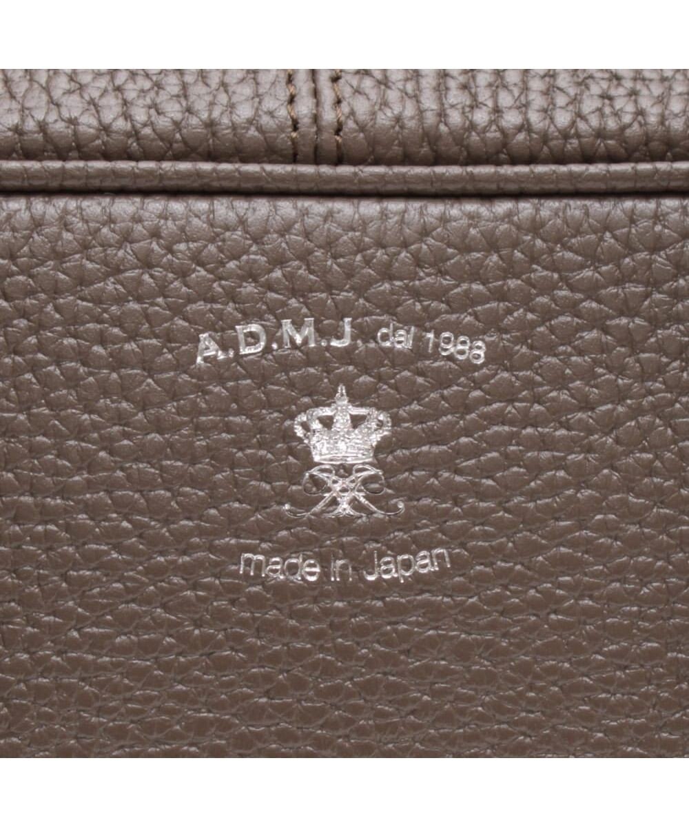 A.D.M.J. 牛革 ボストンバッグ 28cm※SILVER金具 