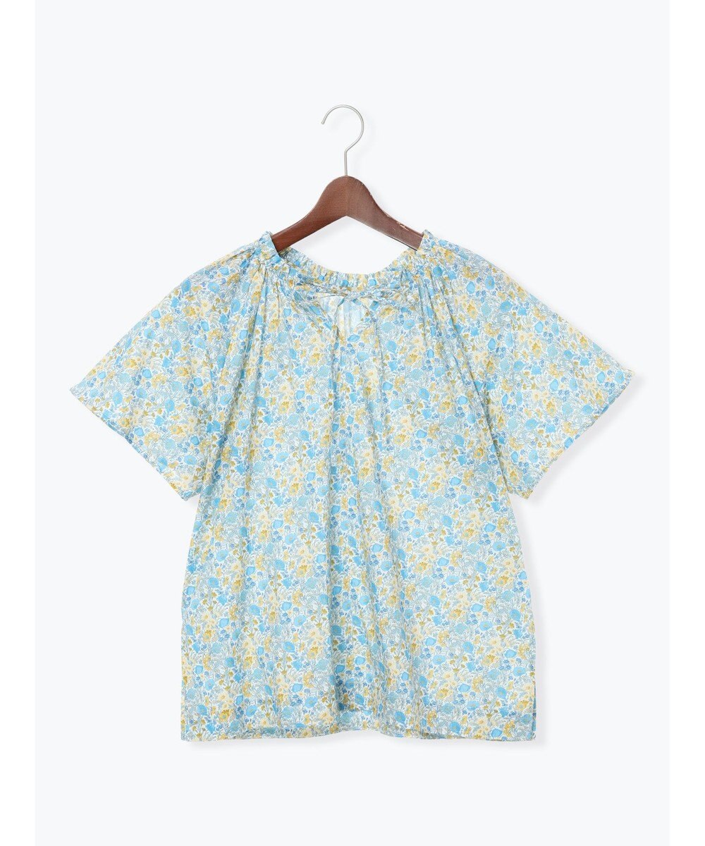 Te chichi 【LIBERTY FABRICS】フリルネックブラウス 