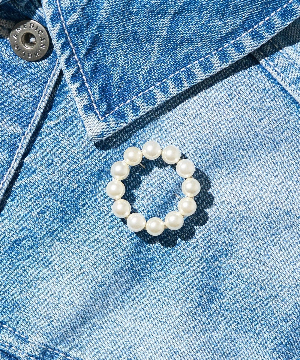 AMERICAN HOLIC パールモチーフブローチ 