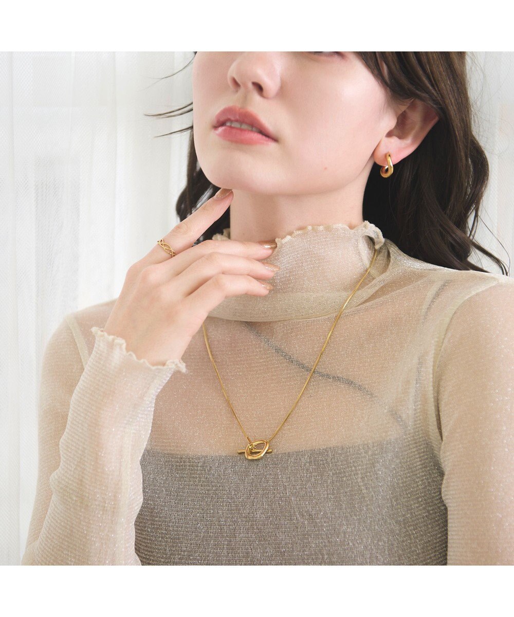 blancotokyo 【金属アレルギー対応】ニュアンスフープピアス Almond 