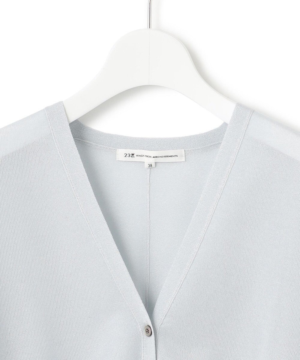 23区 【洗える】シャイニーシアー ドルマンスリーブ カーディガン 