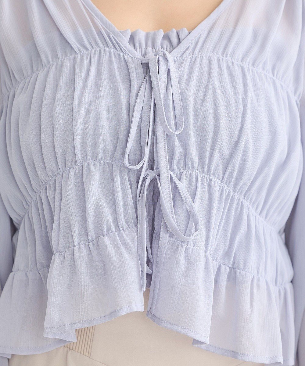 earth music&ecology ＳＥＴ２点シアーシャーリングブラウス＋インナー 