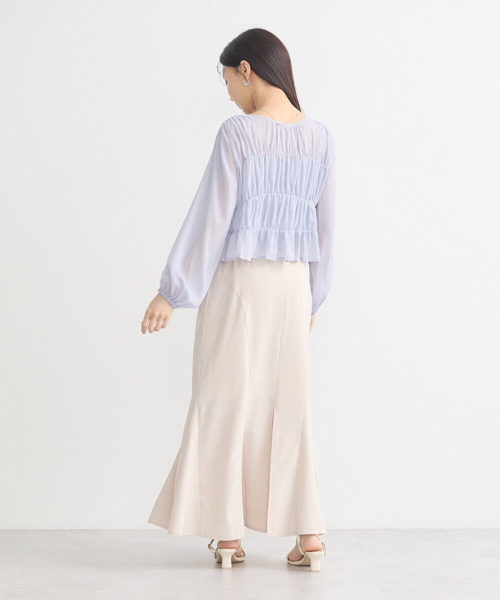 earth music&ecology ＳＥＴ２点シアーシャーリングブラウス＋インナー 