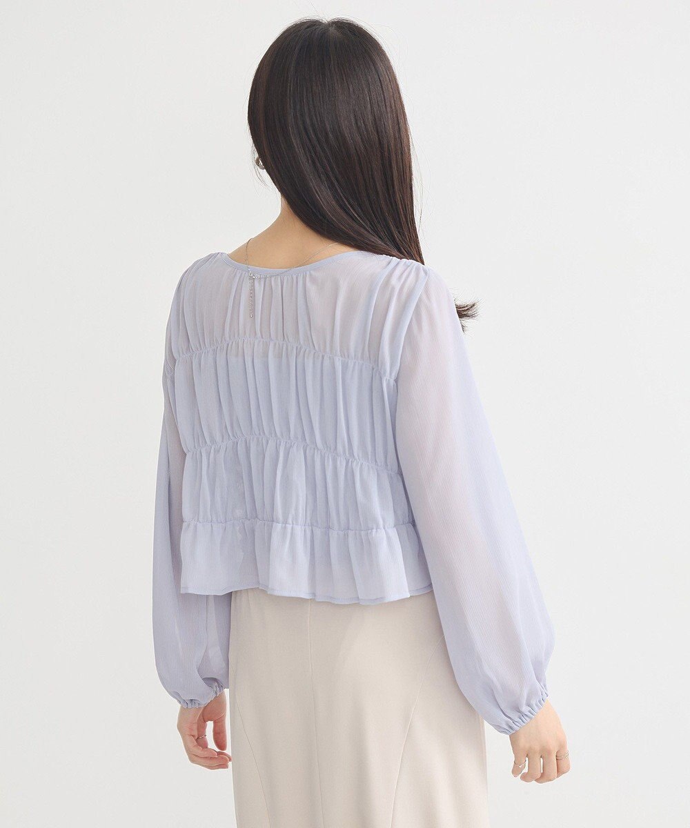 earth music&ecology ＳＥＴ２点シアーシャーリングブラウス＋インナー 