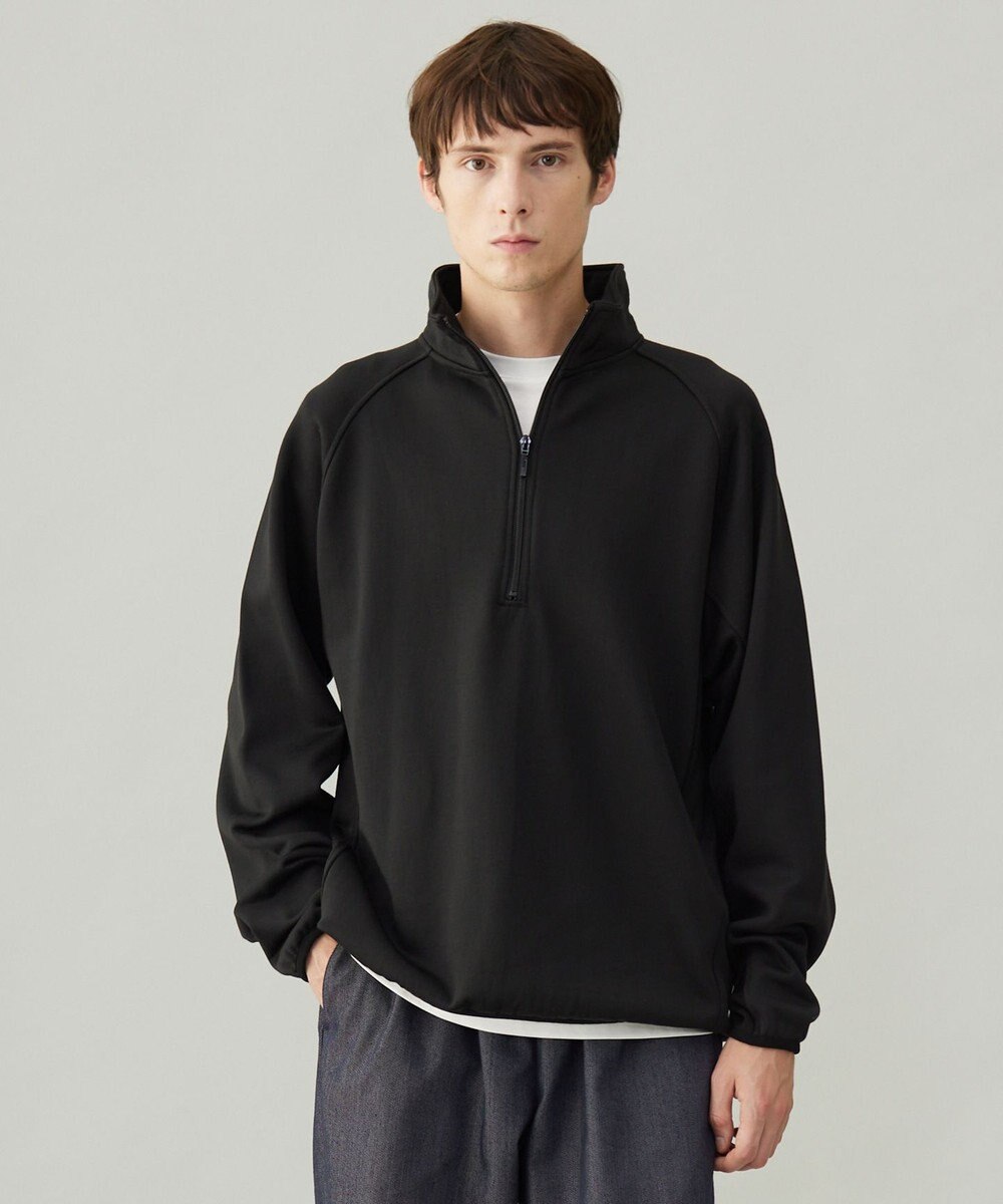 UNFILO MENS 【男女兼用】ナイロン裏毛 ハーフジップ 
